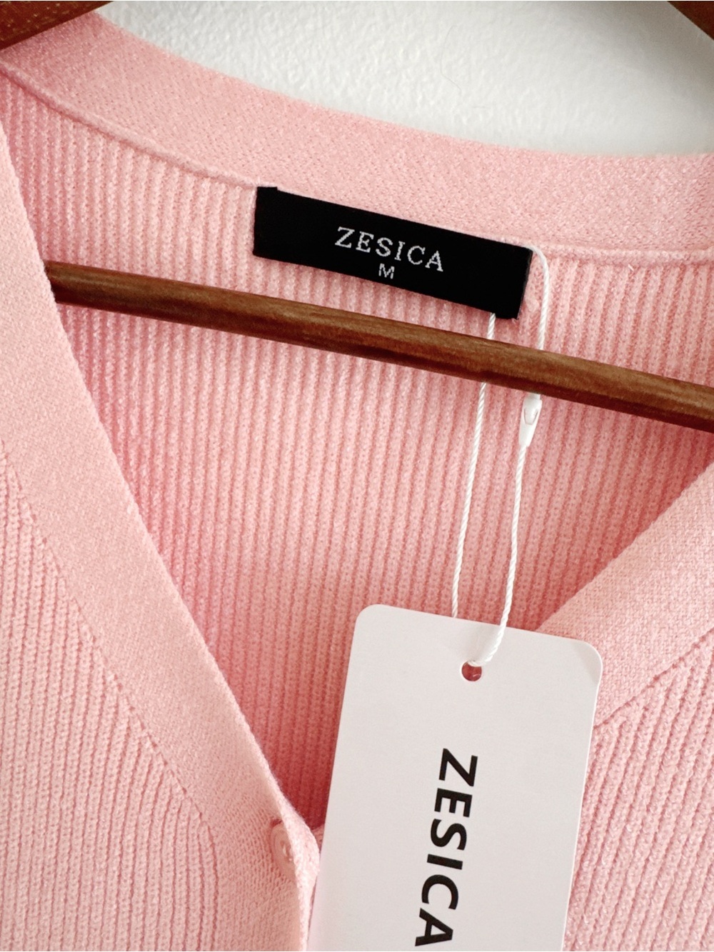Zesica Pink Sleeveless Button-Front Knit Dress medium NWT - Picture 2 of 3